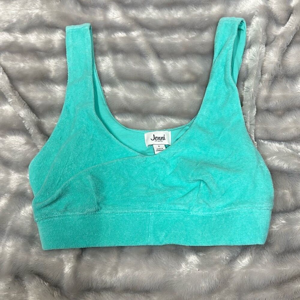 Seamless Scoop Neck Bralette - Aqua - Picture 2 of 3